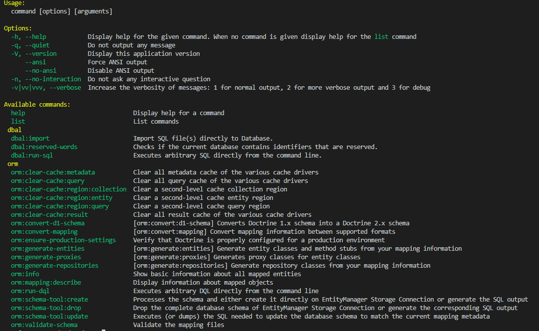 doctrine_cli_operations